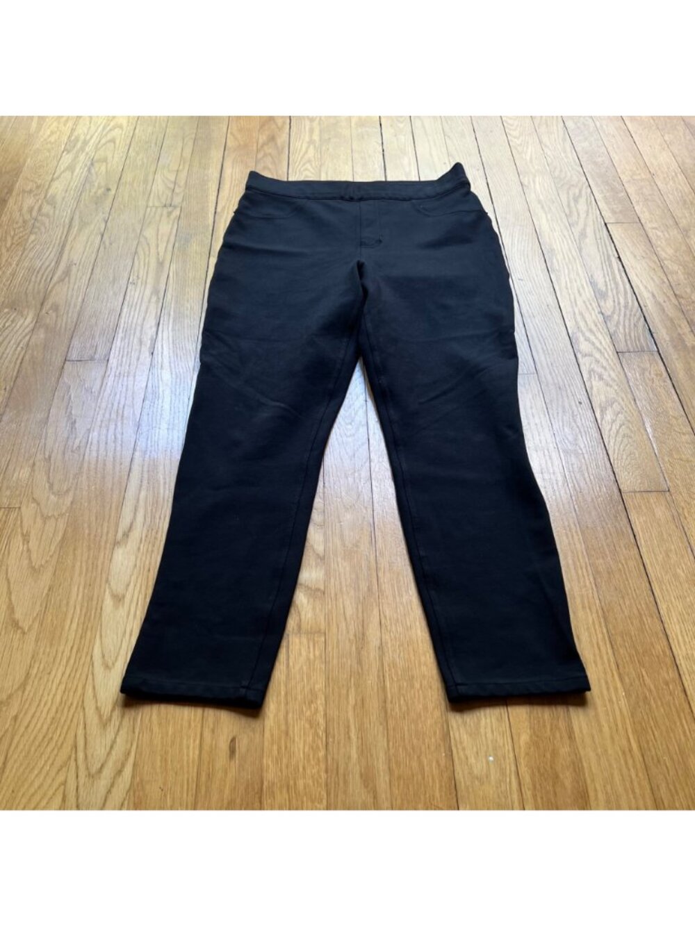 Spanx Size L Classic Black The Perfect Ponte Knit 4-Pocket Pull On Ankle Pants - Picture 4 of 15